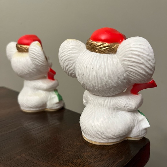 Vintage Miniature Christmas Mice Stocking Hangers -Set of Two - Picture 3 of 7